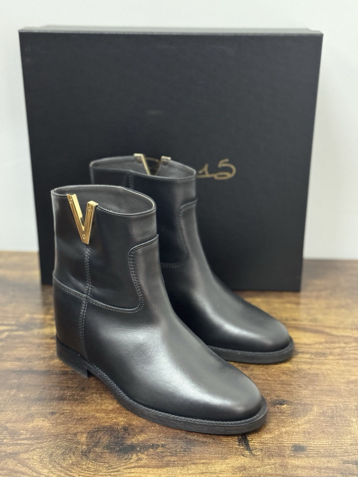 Via Roma 15 Stivaletto Pelle Nera Casual Donna 39