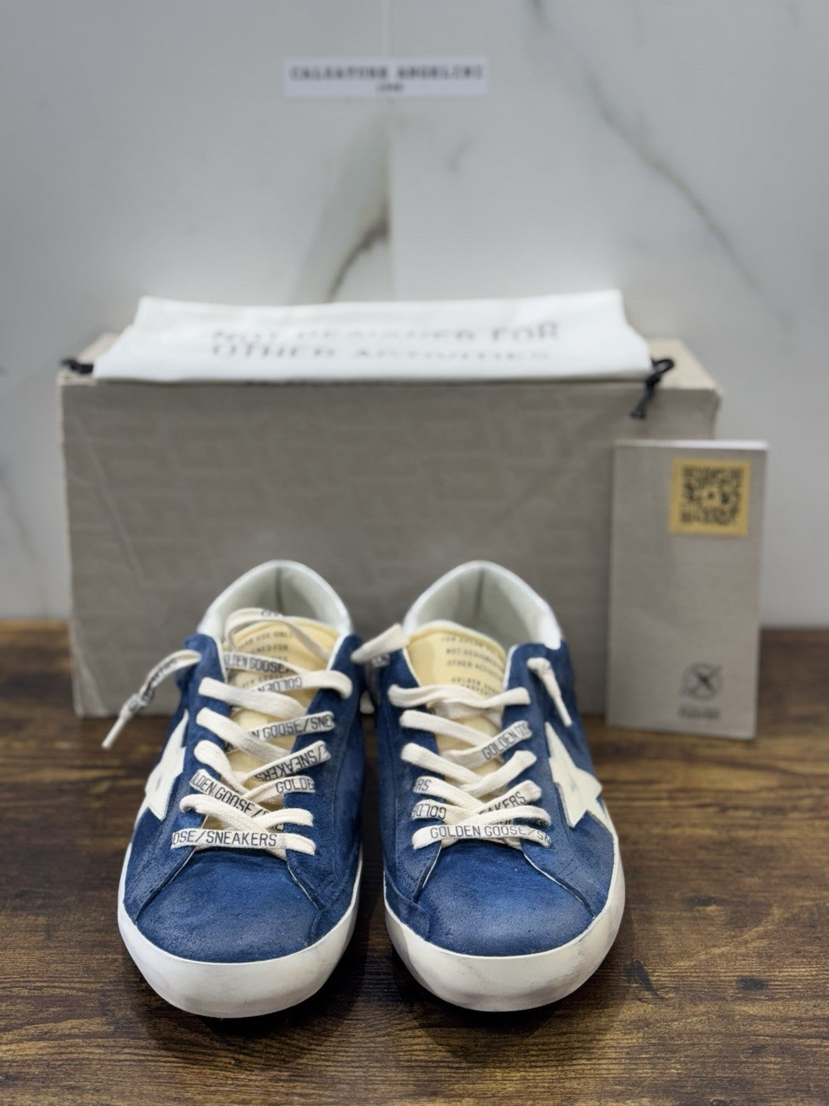 Golden Goose Superstar Suede Blu  Luxury Sneaker Uomo 42