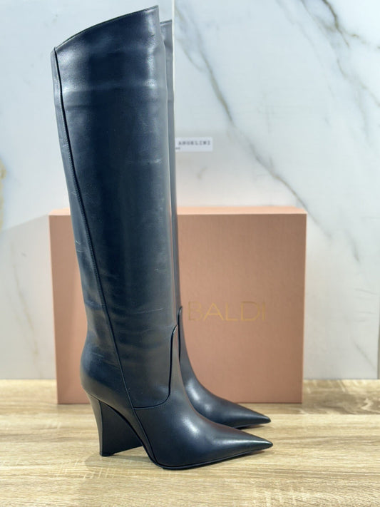 Lella Baldi Stivale Donna LT744  Pelle Nero  Luxury Woman Boot Lella Baldi 36