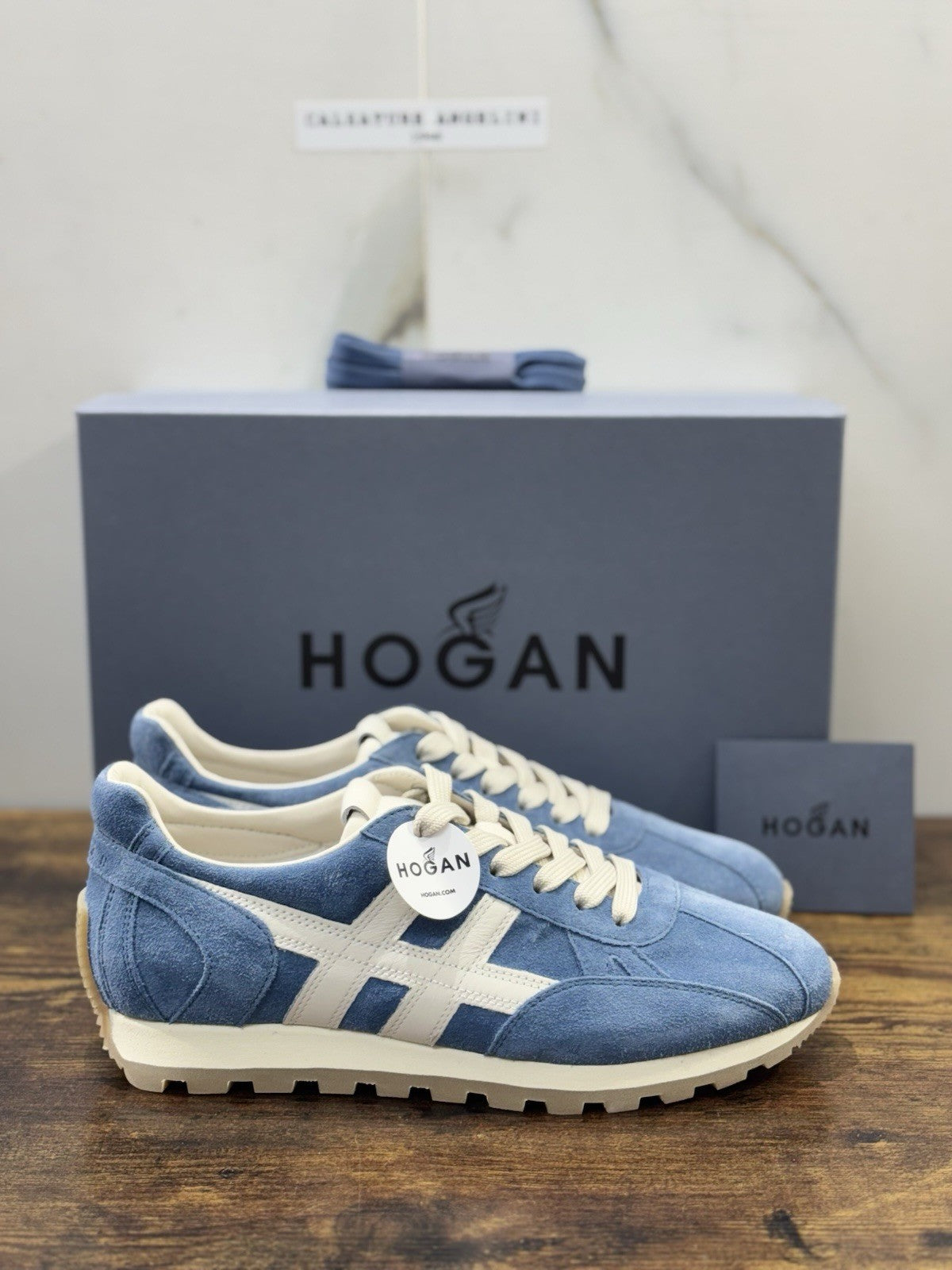 Hogan H671  Sneaker Pelle Suede Azzurro     Hogan Scarpe Donna 39