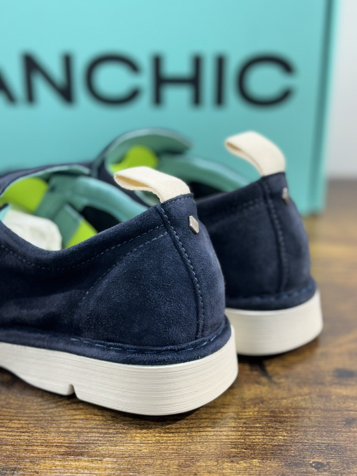 Panchic Scarpa Uomo Slip On Suede Blu Extra Light 42