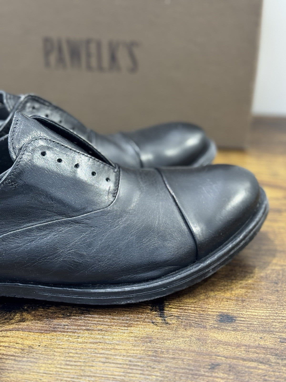 Pawelk’s Stringata  Pelle Nera Made In Italy Uomo 43