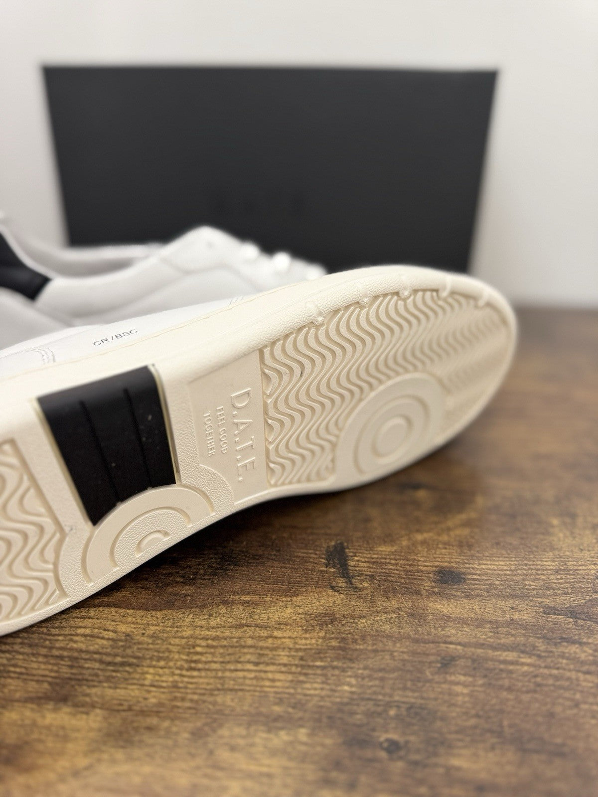 D.a.t.e. Court Basic Sneaker Pelle Bianca Nera Casual Uomo 45