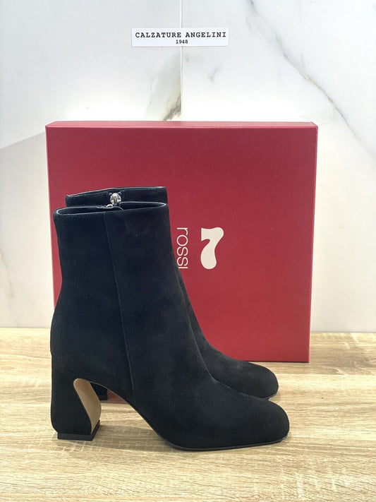 Sergio Rossi Stivaletto Donna Si Rossi In Suede Nero Luxury Woman Boot 41