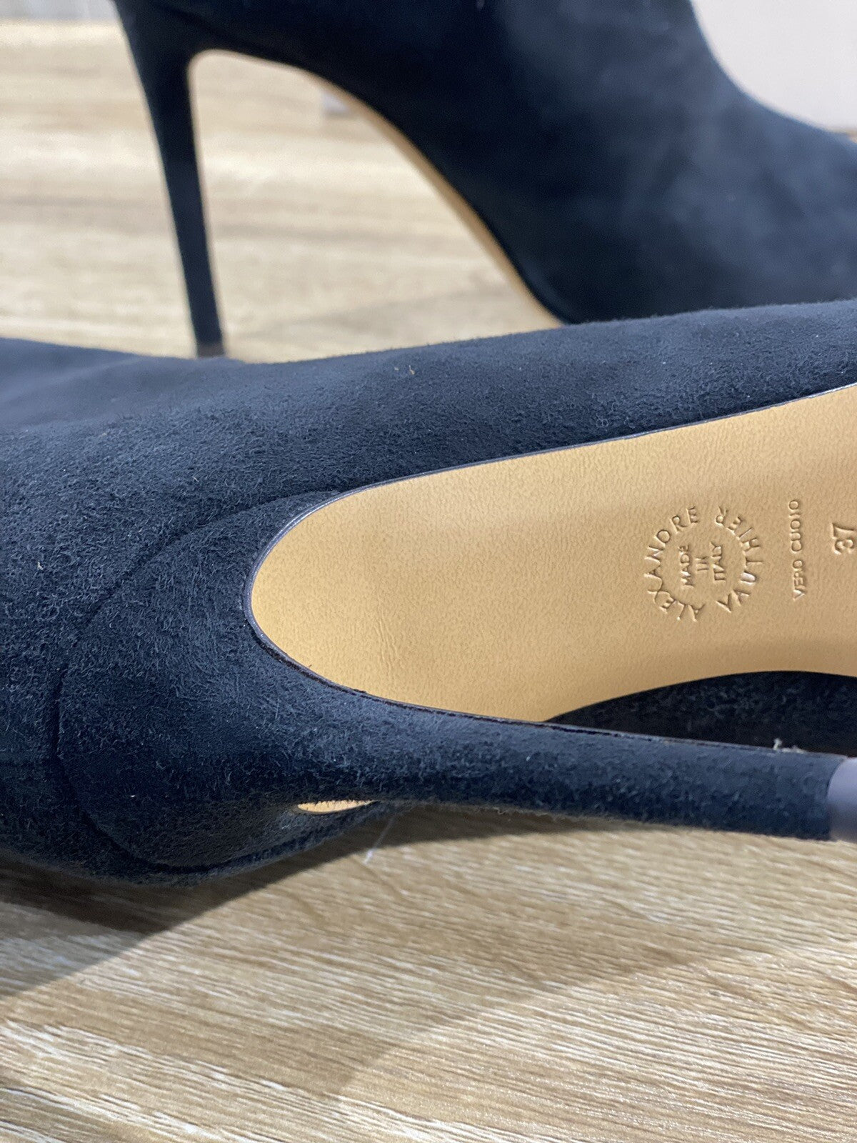Alexandre Vauthier Raquel 105 Tubo Luxury Boot Donna Suede Nero  37