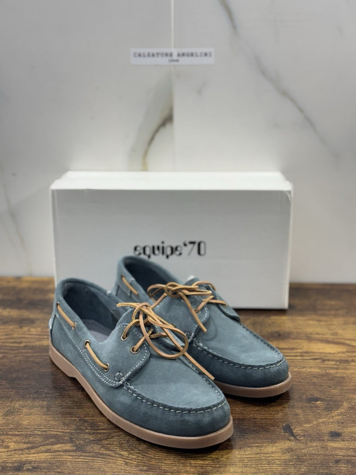 Equipe 70 Scarpa Da Barca Suede Sky Uomo 43
