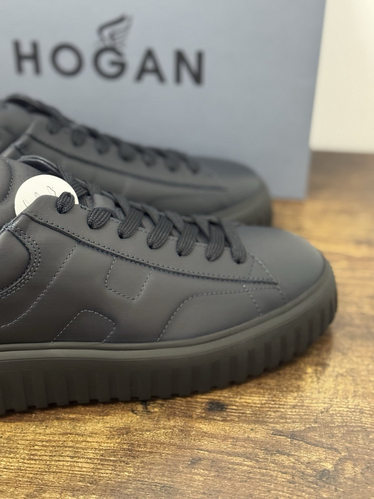 Hogan H-stripes  H Spezzata Pelle Blu  Memory Foam  Hogan Uomo 43