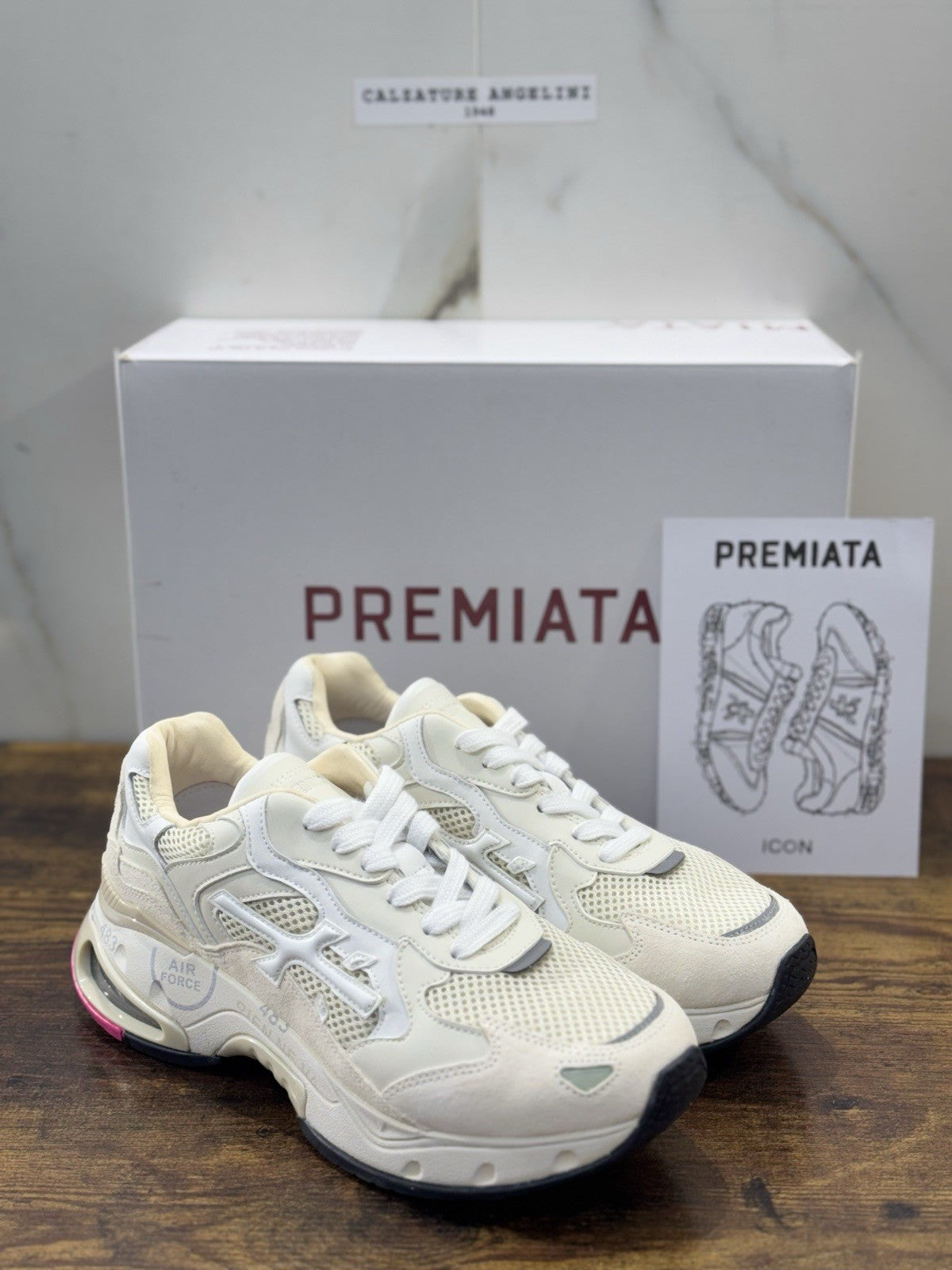 Premiata Sneaker Sharkyd 288   Pelle Bianca Casual Premiata Scarpa Donna 41