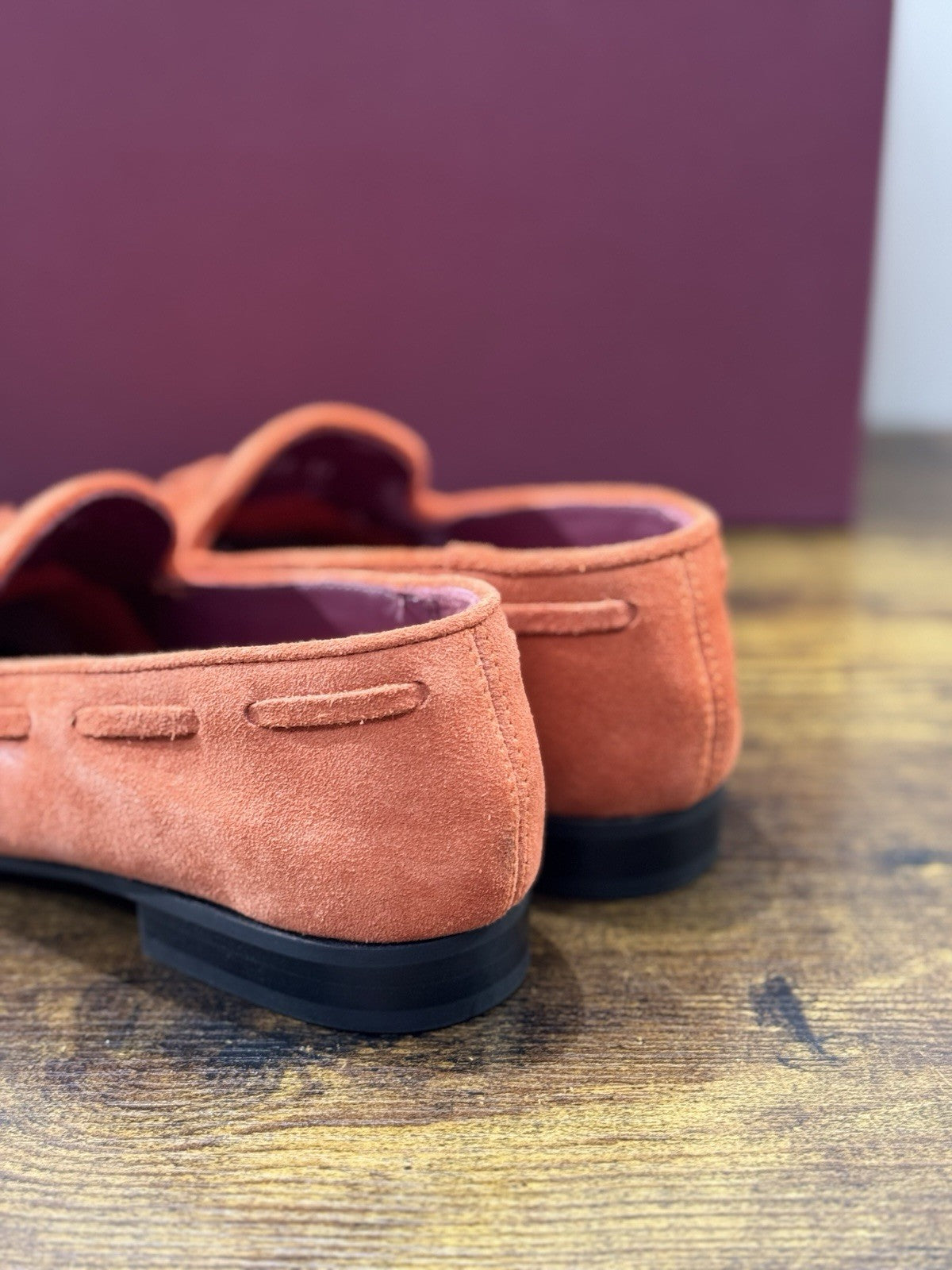 Seboy’s Mocassino  Pelle Suede Arancio Nappine  Casual Donna 36