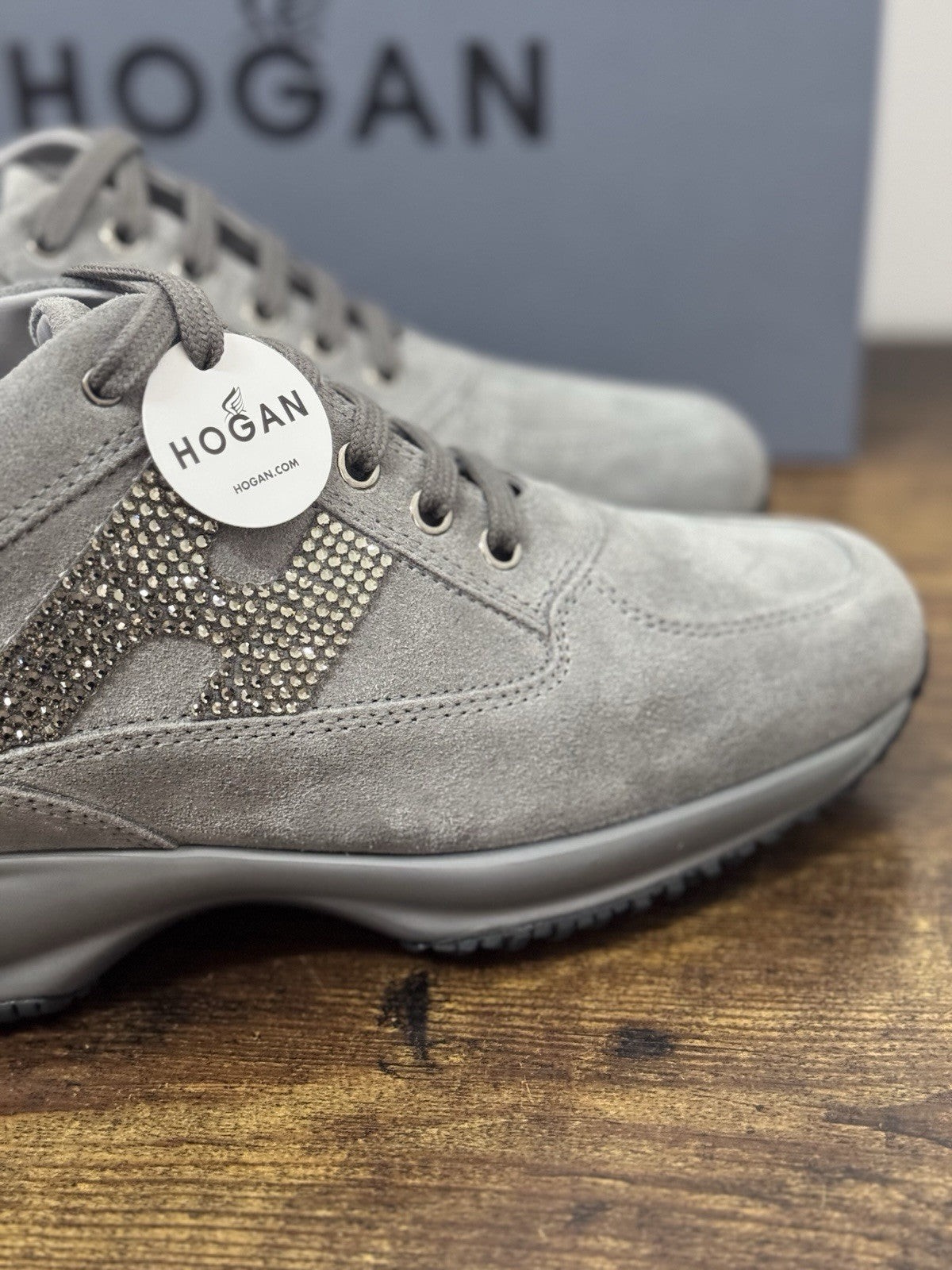 Hogan Interactive Pelle Suede Fumo H Strass Icon     Casual Hogan Donna 40
