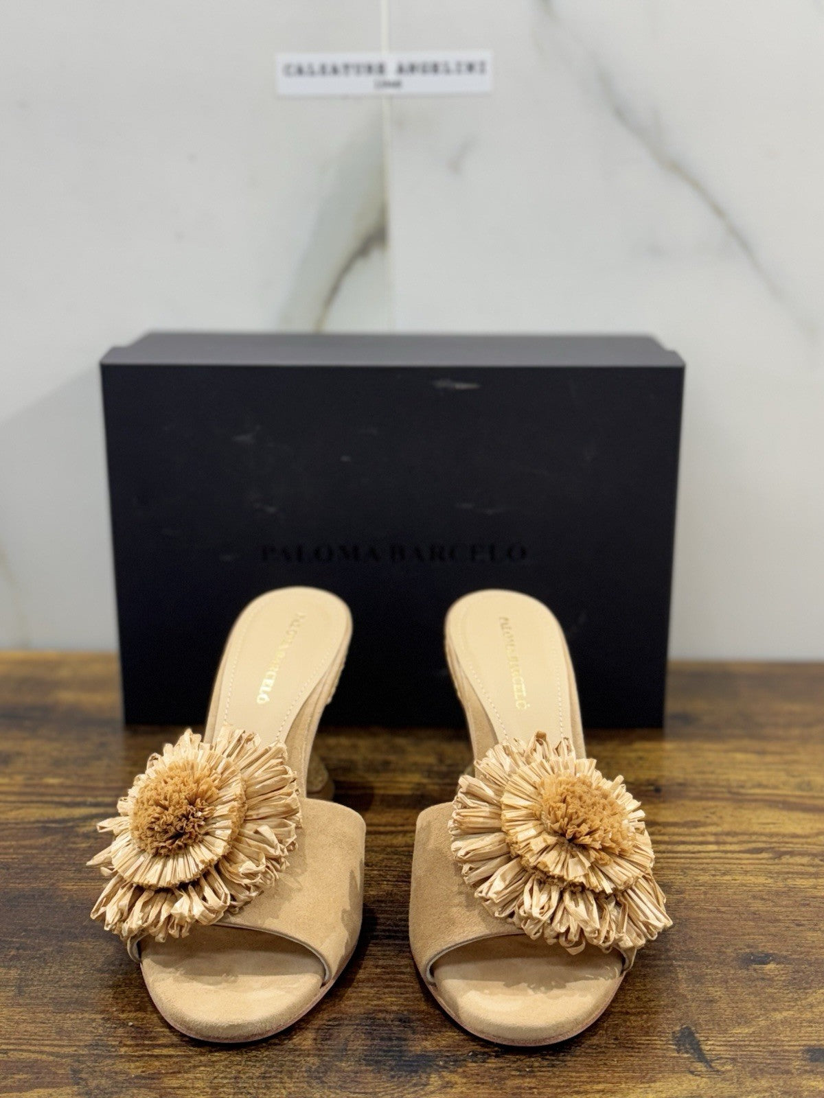 Paloma Barcelo’ Sandalo Donna  Pelle Suede Beige Con Tacco  Akira   Donna 41