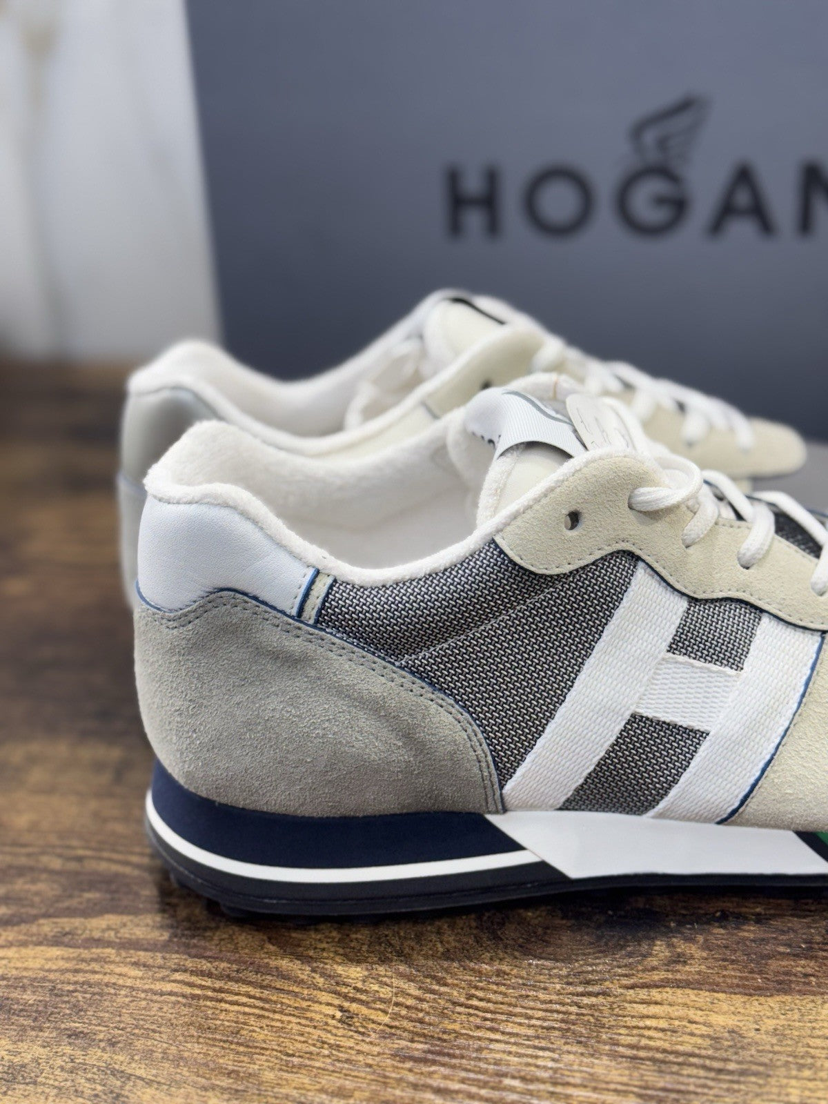 Hogan H383 Sneaker Pelle Suede Casual Hogan Uomo 40