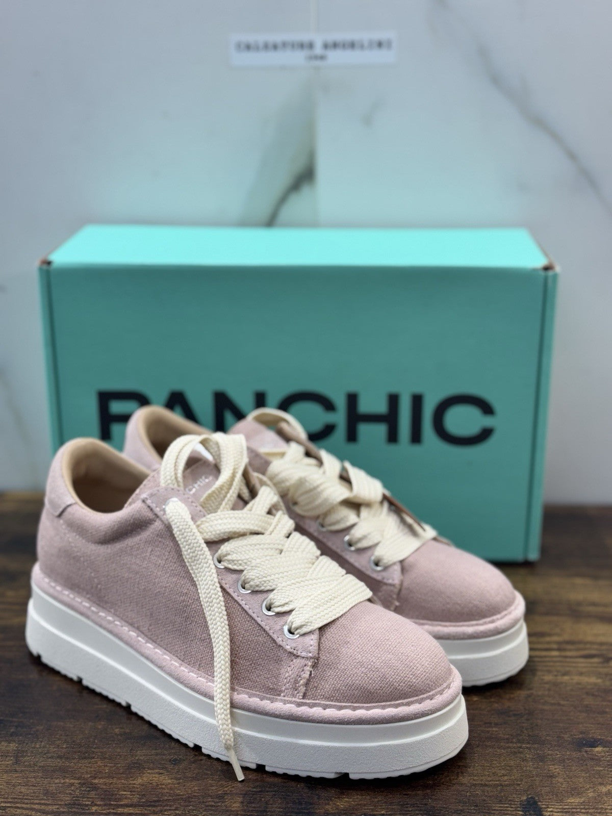 Panchic Sneaker Pelle  Donna Linen Pink   Casual Panchic 37
