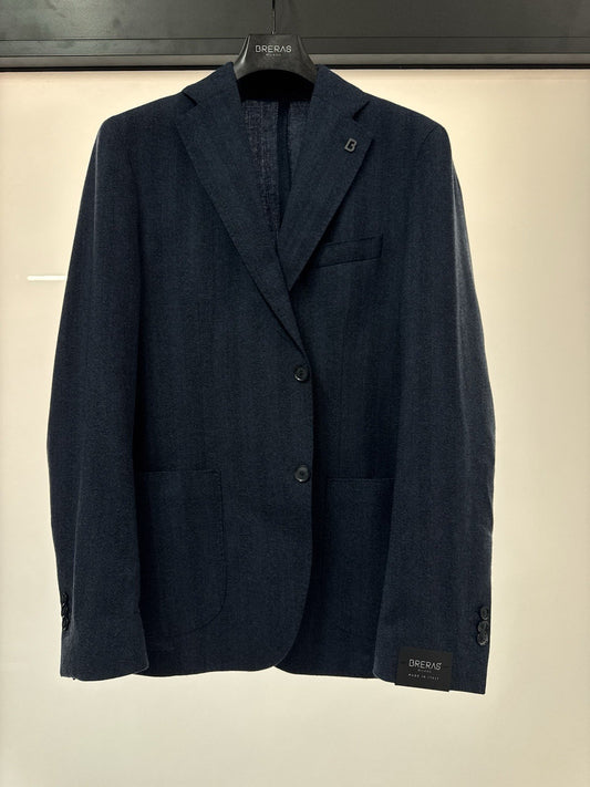 Breras Milano Giacca 100% Lana Vergine   Blu Uomo 50
