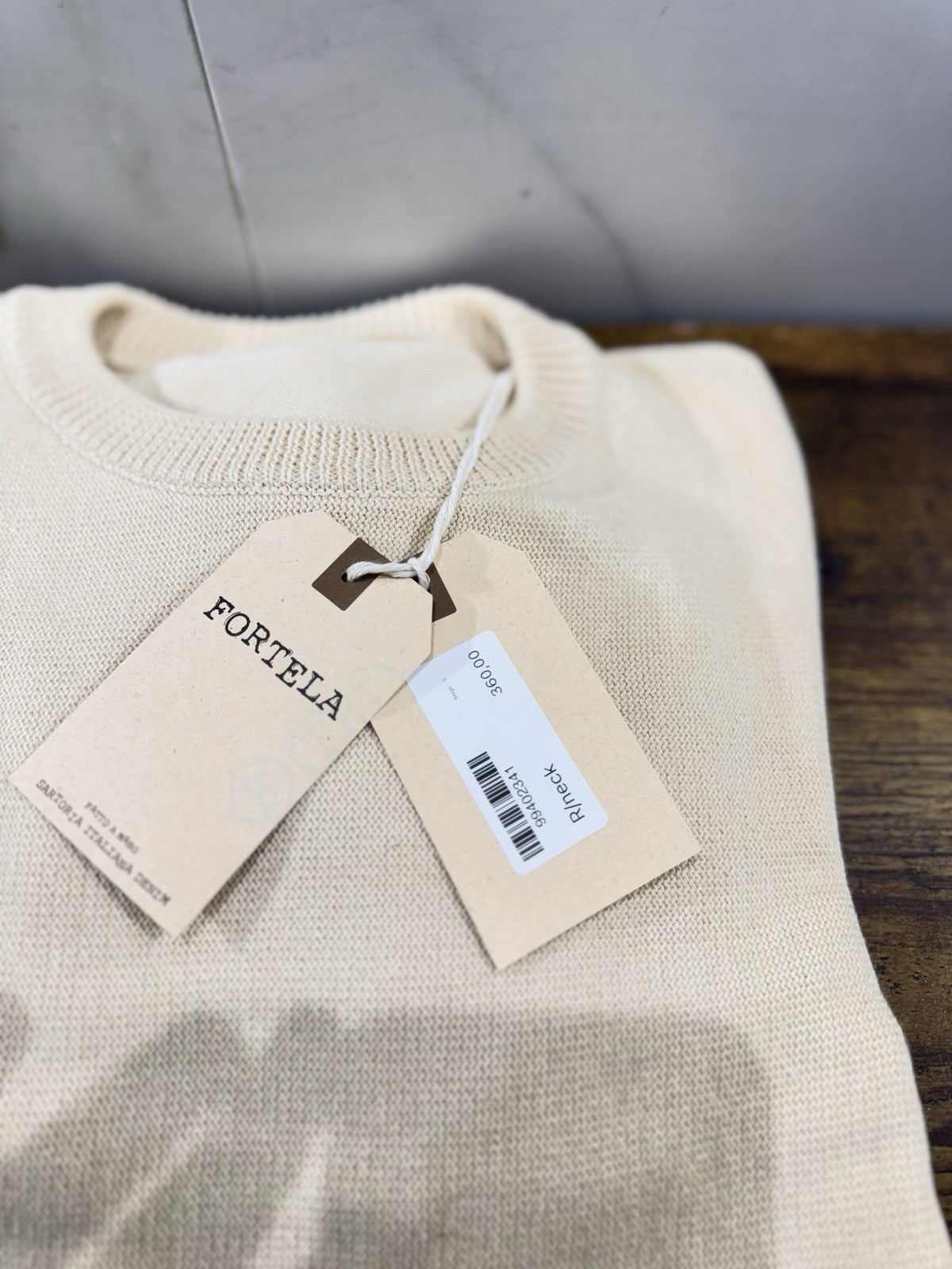 Fortela Round Neck Maglione  Icon Fortela Men Sweatshirt Naturale  Uomo s