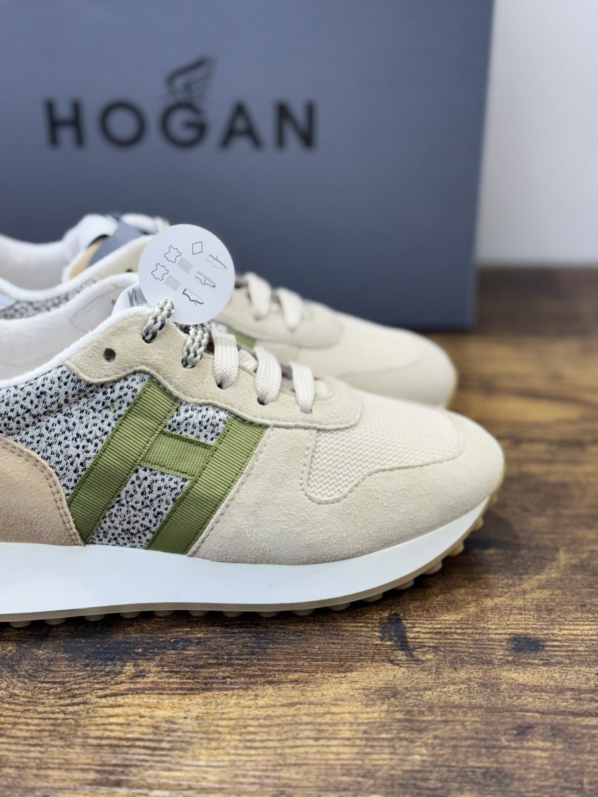 Hogan H429 H Nastro Suede Beige  Luxury Hogan Woman  35