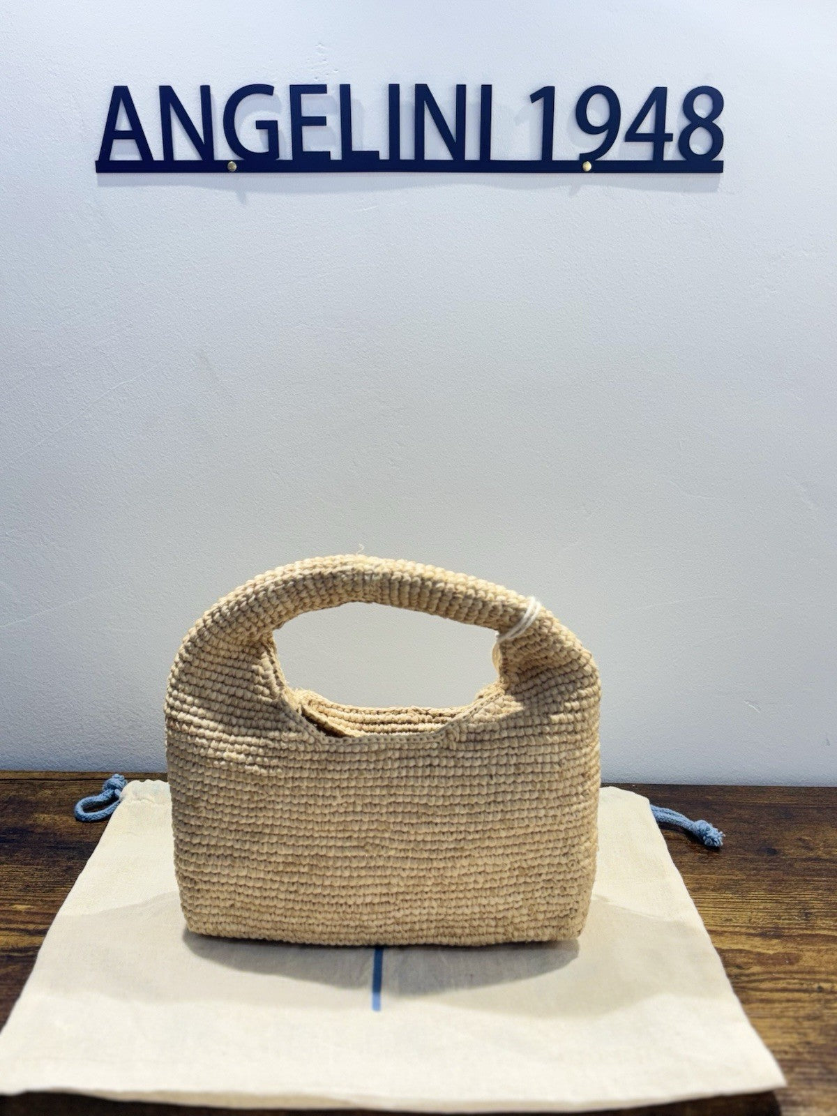 Manebi’ Borsetta Halfmoon Bag In Raffia Beige Casual Bag Manebi’ Donna