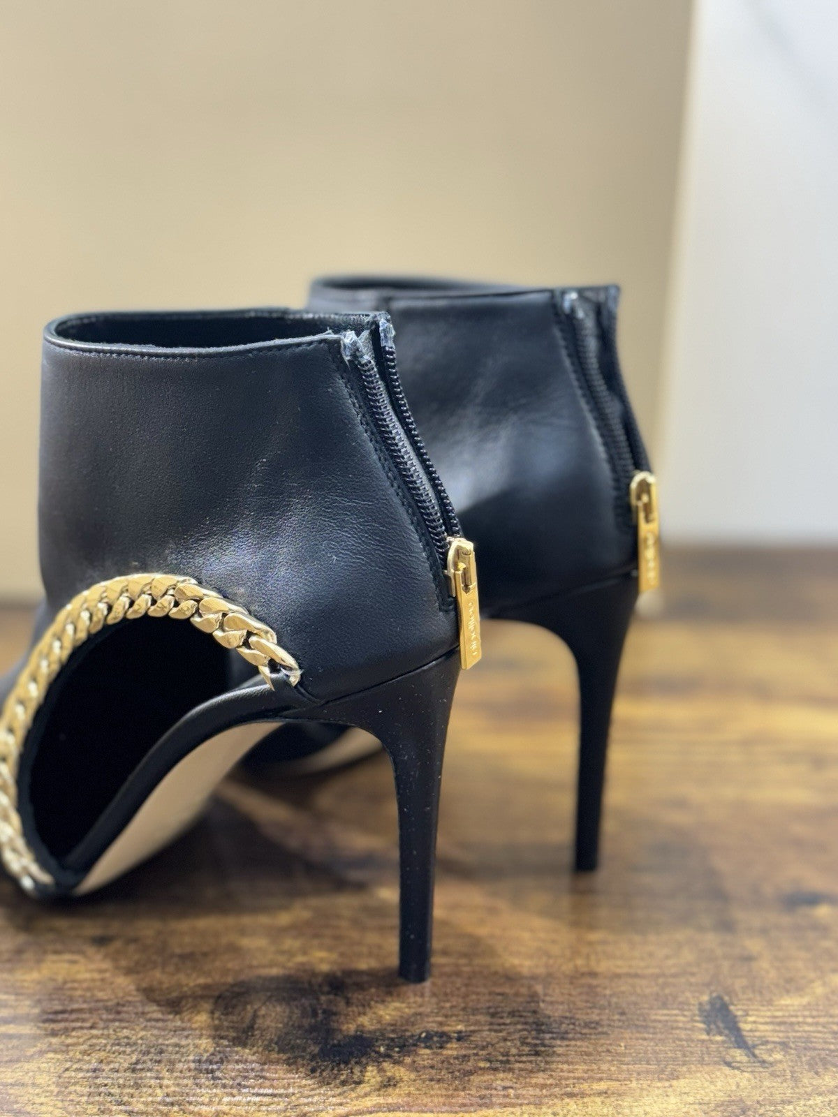 Ninalilou Stivaletto Donna Pelle Nero Con Tacco Luxury Boot 38.5