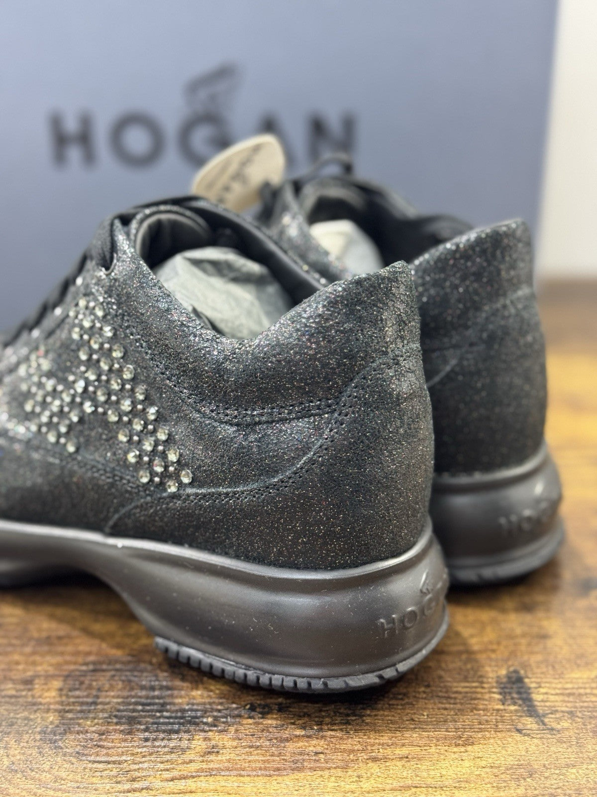 Hogan Interactive Pelle Nera H Strass      Casual Hogan Donna 35.5