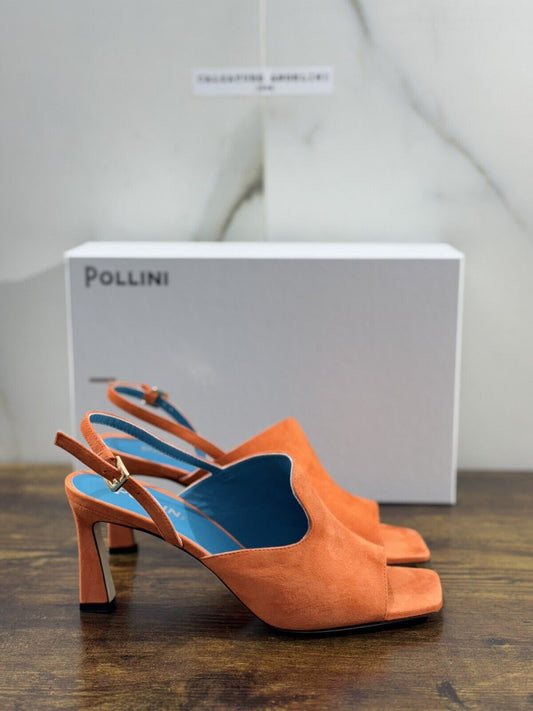 Pollini Sandalo Donna Pelle  Suede   Luxury Woman Sandal Pollini Summer Icon 36