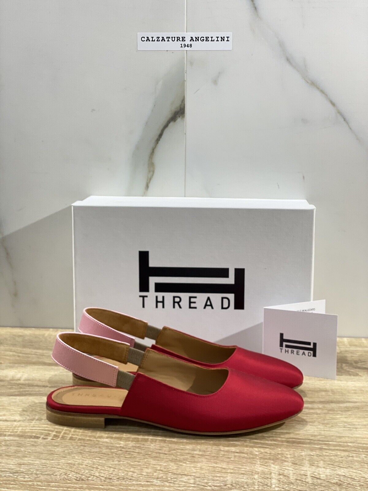 Thread Milano Sandalo Donna Thushi In Grosgrain Rosso Made In Italy 39