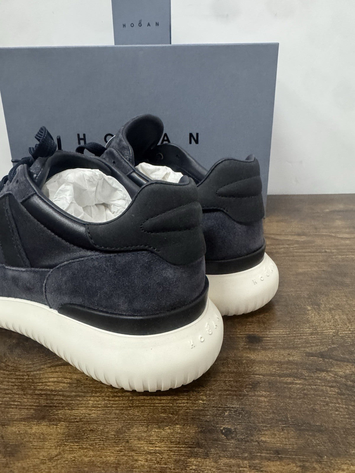 Hogan H709 sneaker Pelle Blu   memory foam Luxury HoganShoes Uomo 43