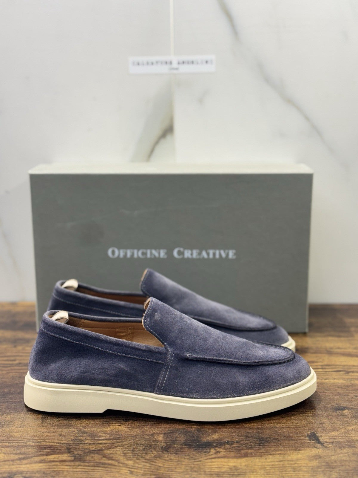 Officine Creative Mocassino  Suede Avio Extra Light  Luxury Scarpa Uomo 44