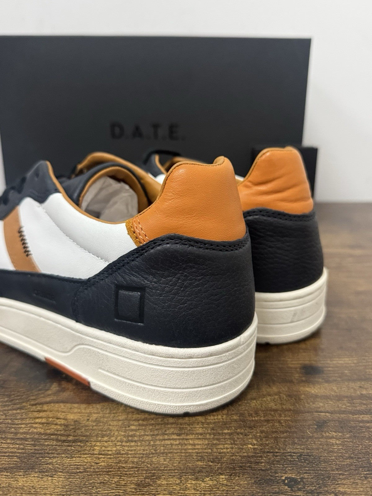 D.a.t.e. Court 2.0 Sneaker Pelle Bianca Blu  Casual Uomo 43