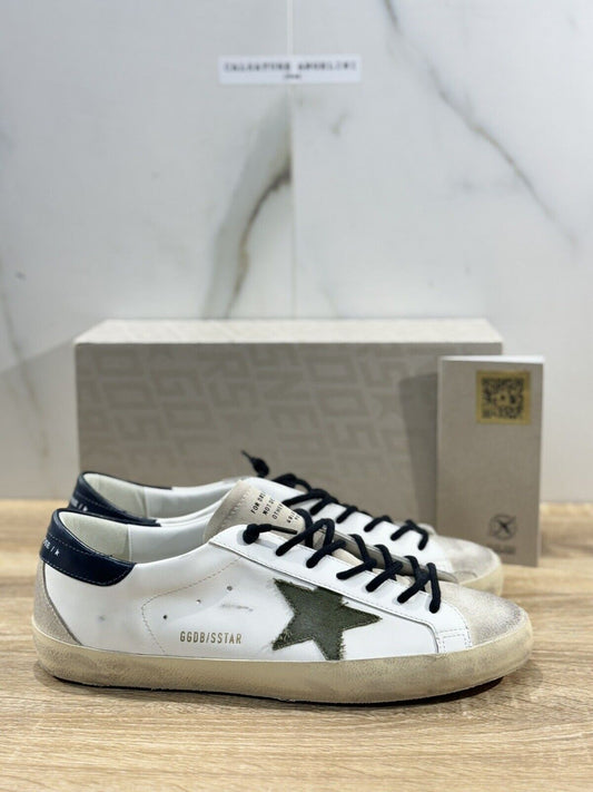 Golden Goose Sneaker Uomo Super Star Bianca Pelle Luxury Men Sneaker 41