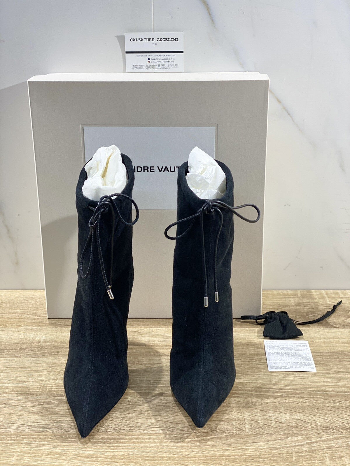 Alexandre Vauthier Raquel 105 Tubo Luxury Boot Donna Suede Nero  37