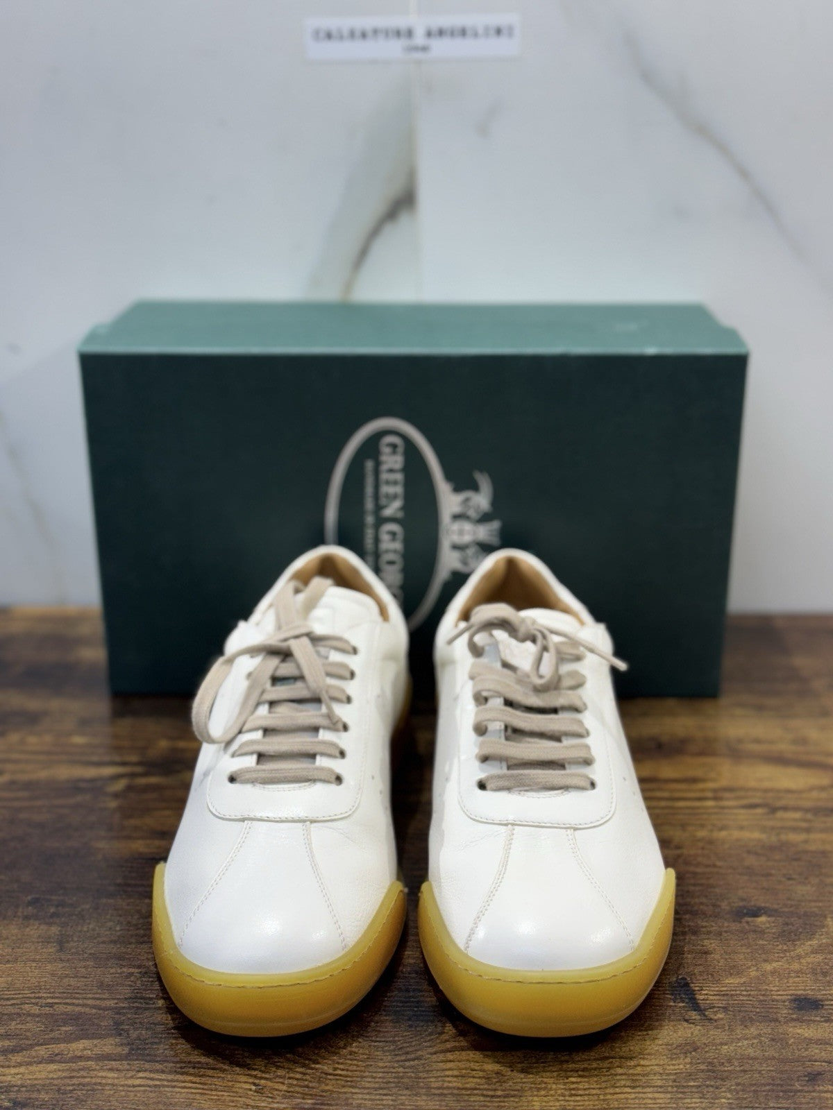 Green George Sneaker Pelle Bianca  Uomo Ultra Flexible 42