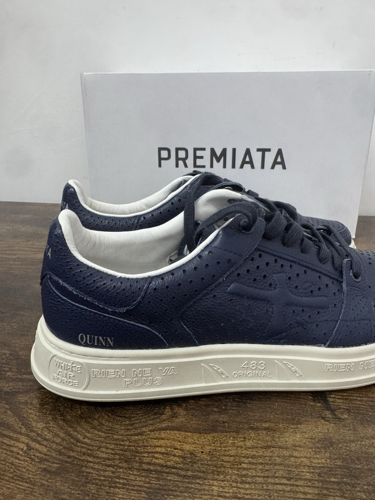 Premiata Quinn Sneaker Pelle Blu Casual Premiata Uomo 43