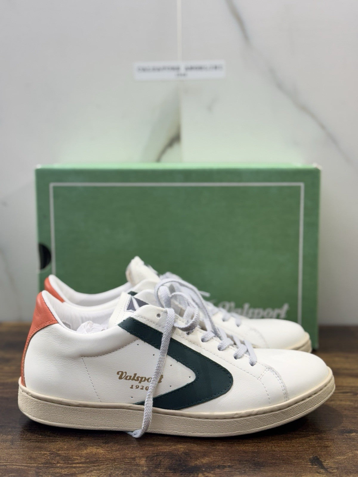 Valsport Tournament    Sneaker Pelle Bianca Verde Casual  Uomo 42