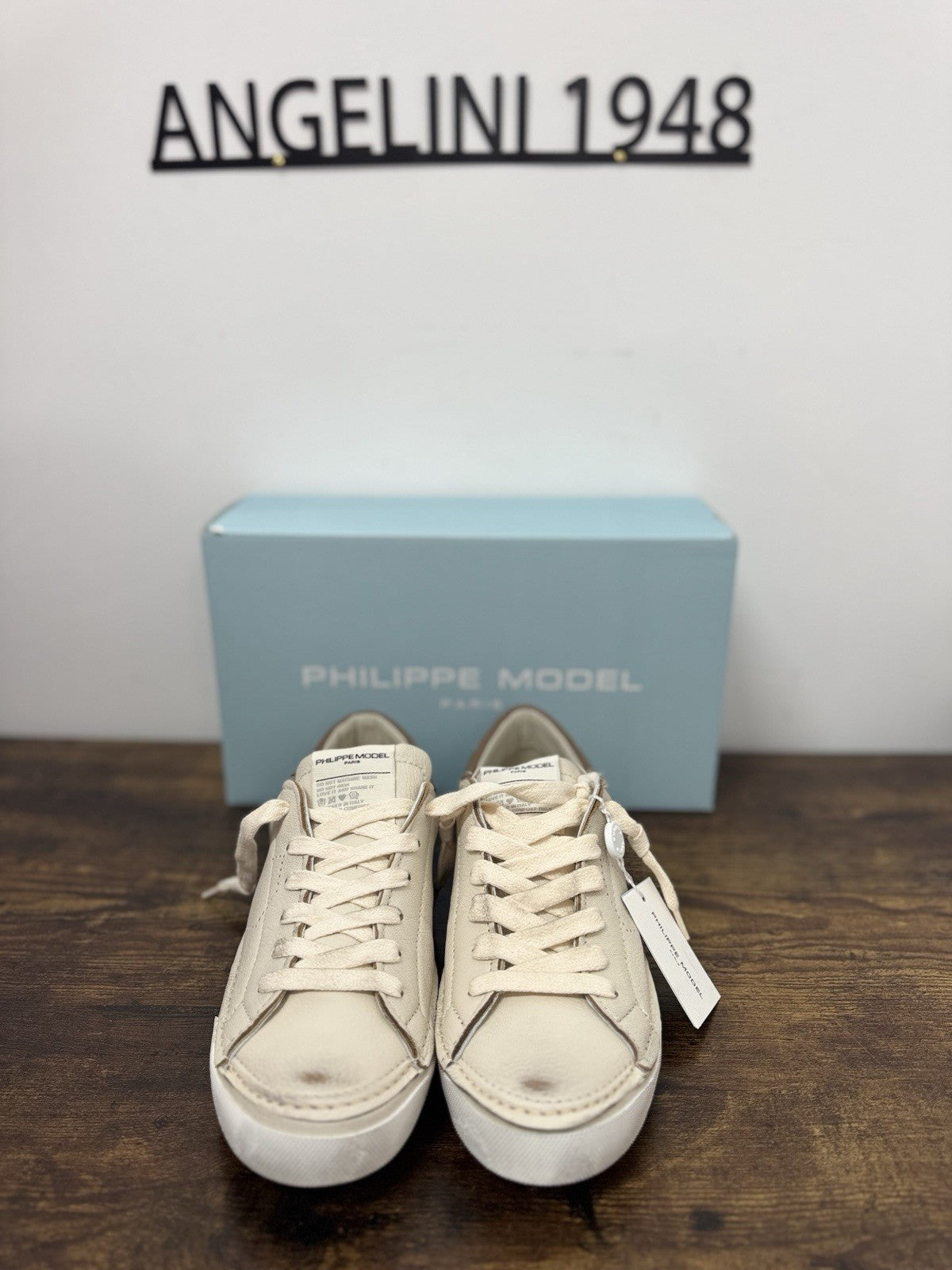 Philippe Model Paris Low Pelle Vintage Mud    Casual Sneaker Uomo 40