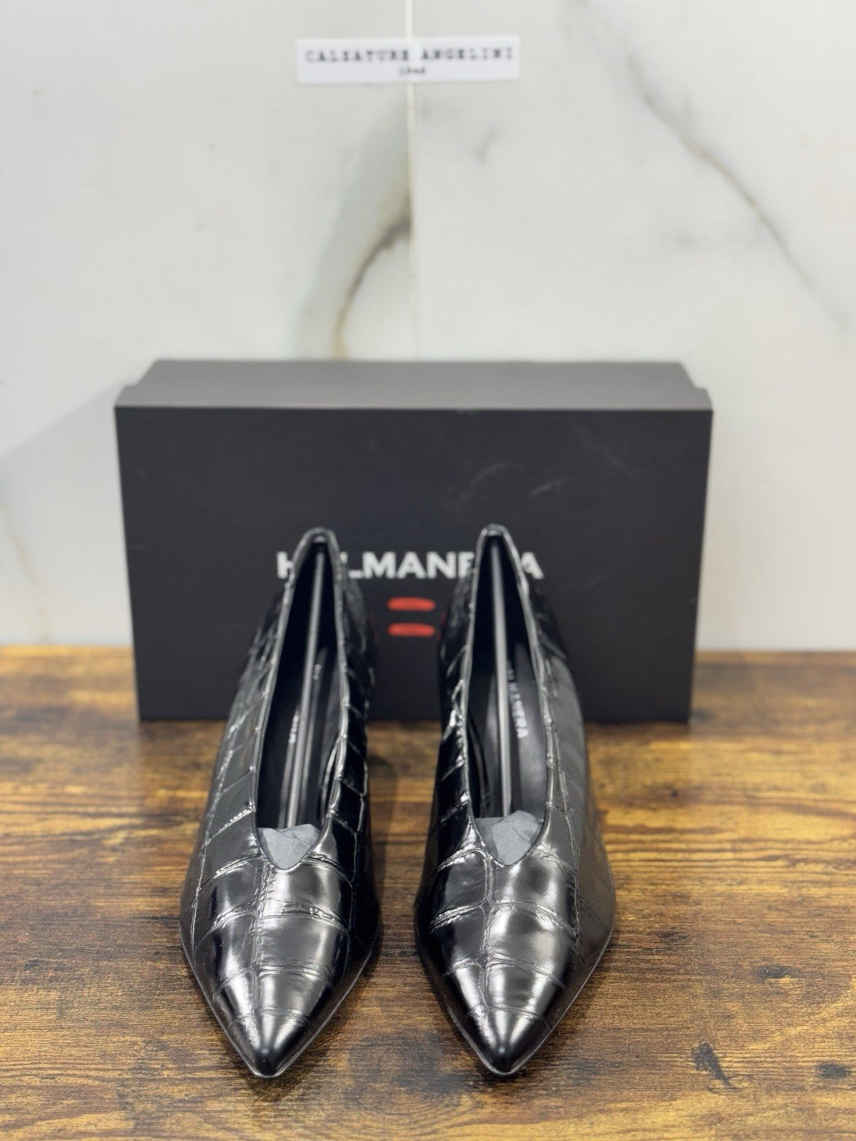 HALMANERA Décolleté  Pelle Nero  Luxury Made In Italy Donna 41
