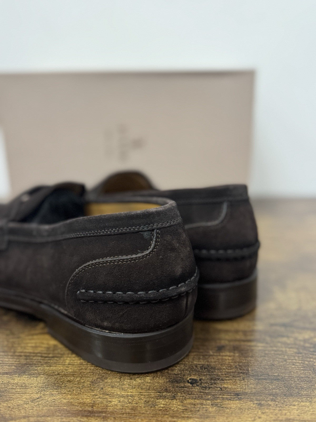 Fabi Mocassino Suede Testa Di Moro Fondo Cuoio Uomo 40