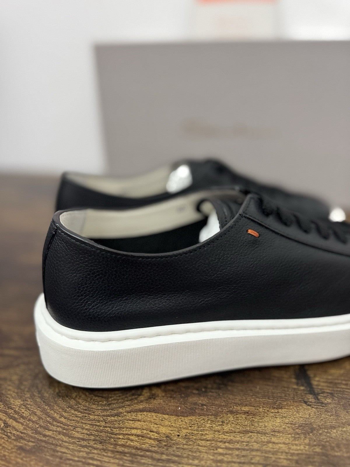 Santoni Sneaker Icon Pelle Nera   Casual Scarpa Santoni 40