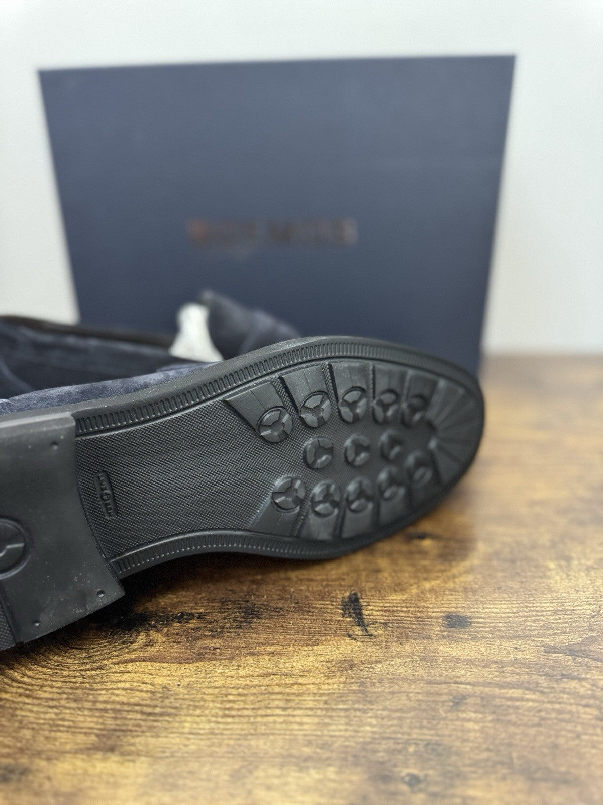 Boemos Mocassino Suede Blu    100% Made In Italy Casual  Uomo 44