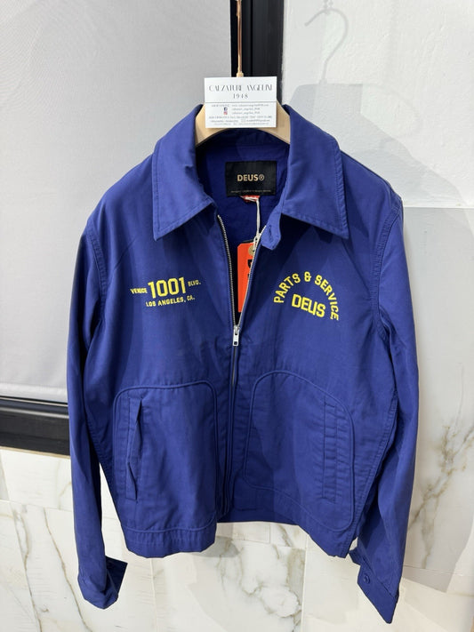 Deus Ex Machina Teller Drizzler Jacket Meccanic Blue Cotone Icon Jacket Deus Xs