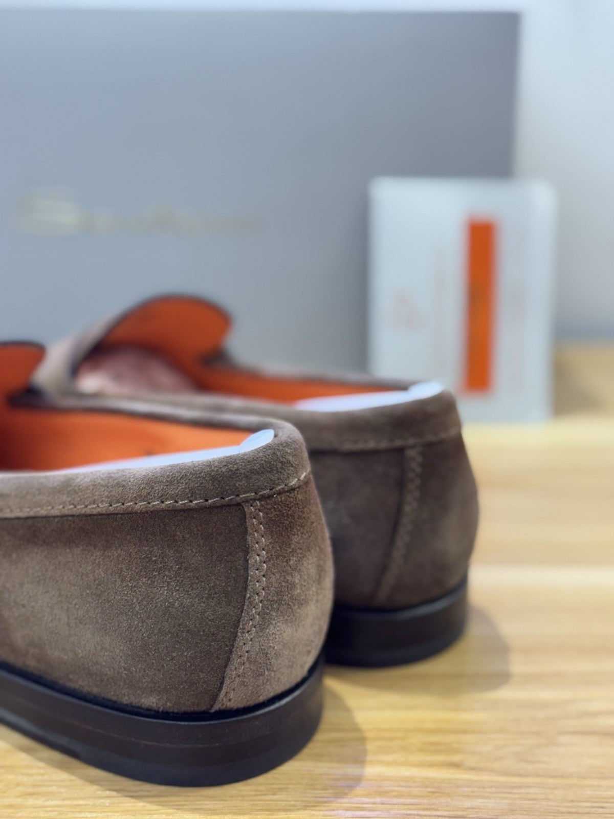 Santoni Mocassino Fondo Cuoio Suede Sabbia Luxury Santoni Uomo 42