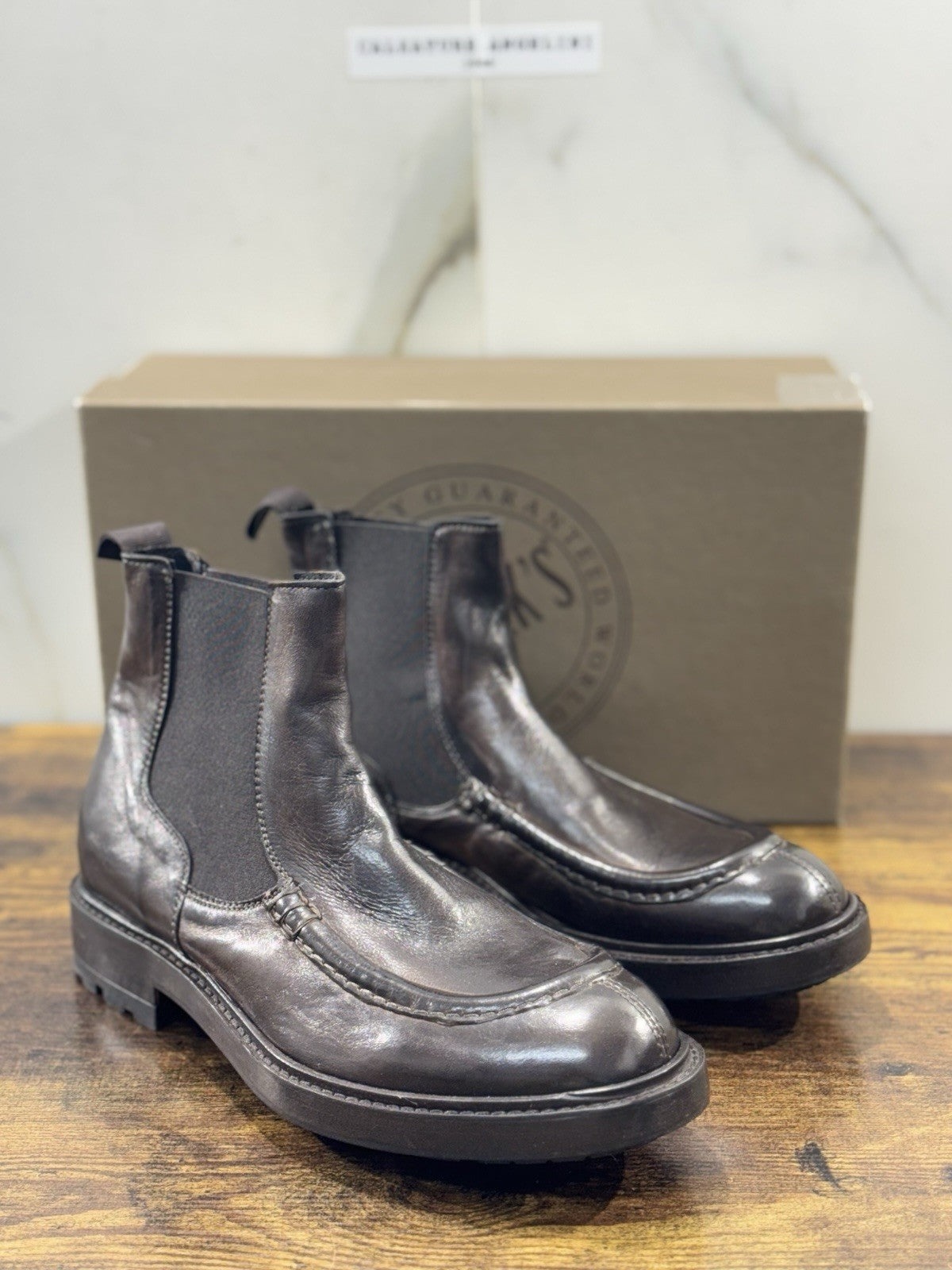 Pawelk’s Chelsea Boot Uomo Pelle Brown Hand  Made In Italy 39