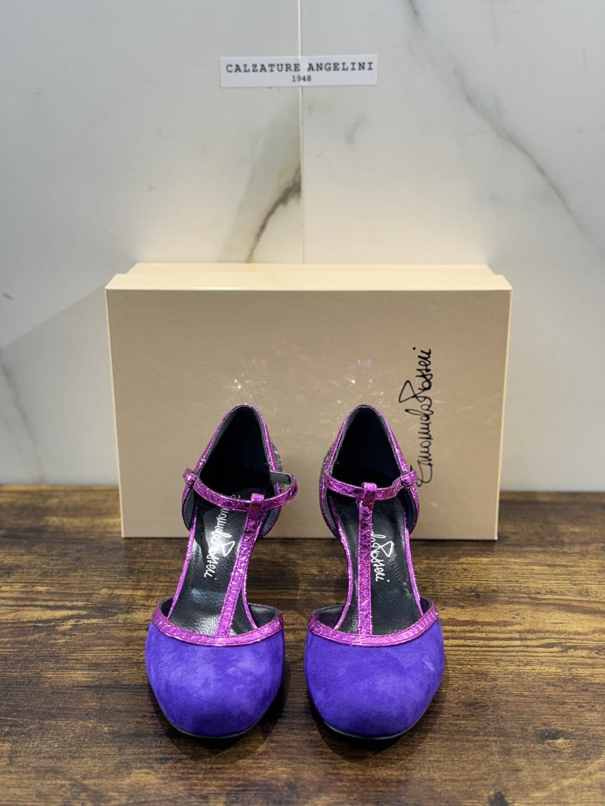 Emanuela Passeri Mary Jane Suede Viola Casual Scarpa Donna 37