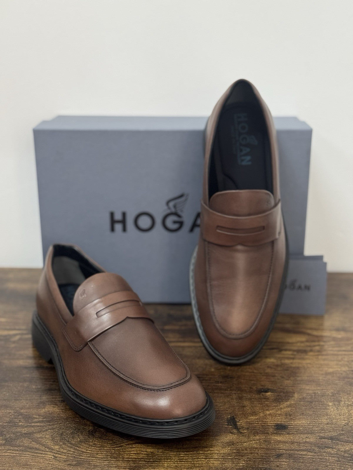 Hogan Business Mocassino Pelle  Cuoio Memory Foam Casual Hogan Uomo 39.5