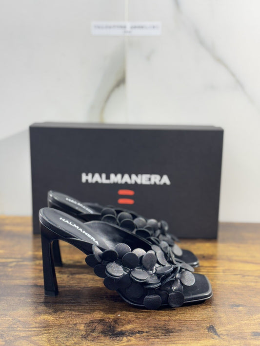 Halmanera Sandalo   donna Tori pelle Nera Con Tacco luxury shoes 37