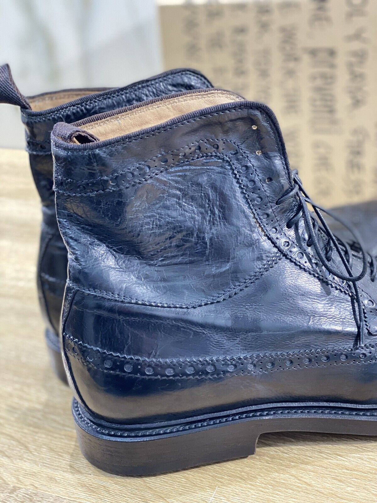 Preventi Stivaletto David pelle Blu Washed luxury men boot preventi 42