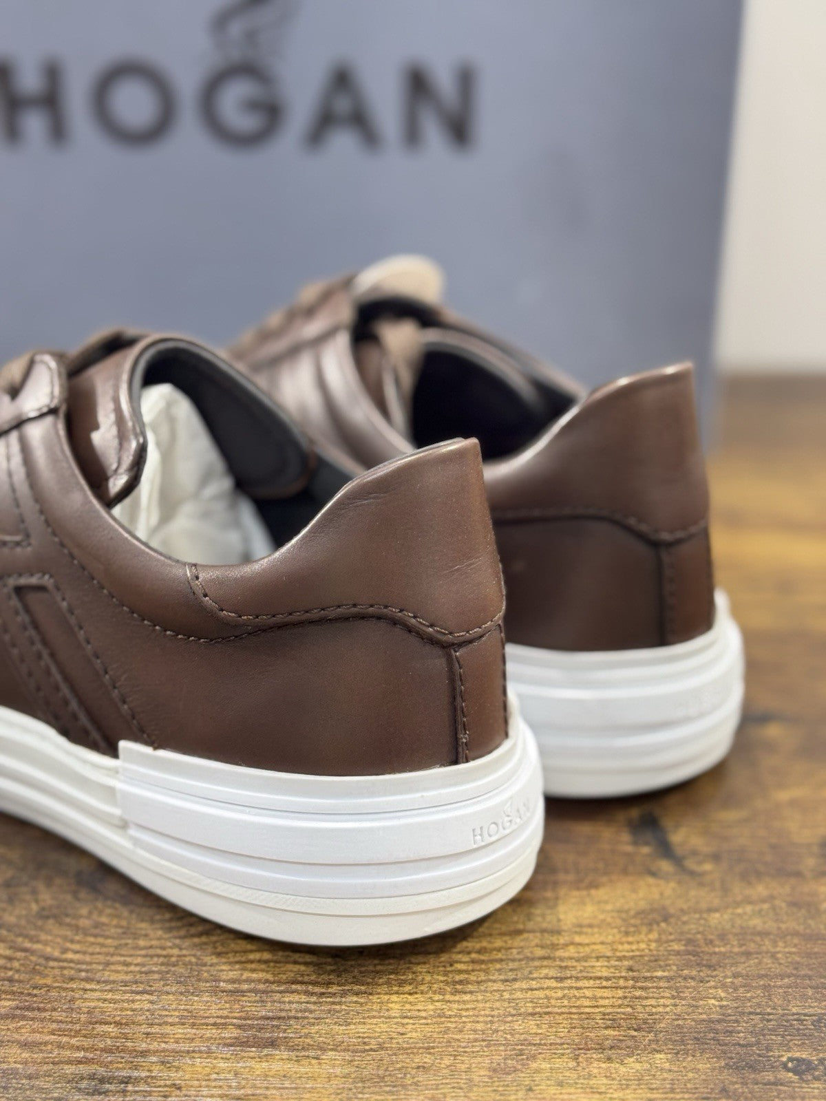 Hogan Rebel  Sneaker  Pelle Corteccia   Memory Foam   Casual Hogan   Uomo 44