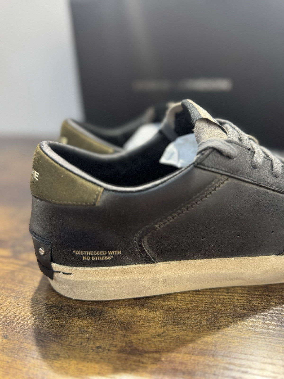 Crime London Sneaker Distressed   Pelle Grey Green  Causal Uomo 46