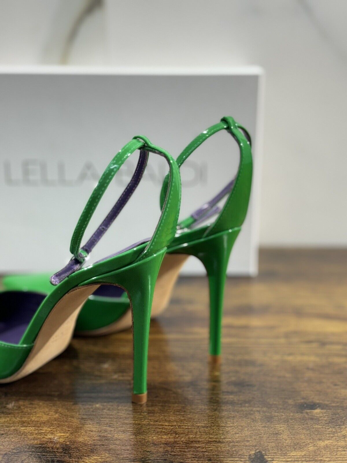 Lella Baldi Sandalo Donna Vernice Verde   Luxury Woman Sandal 39