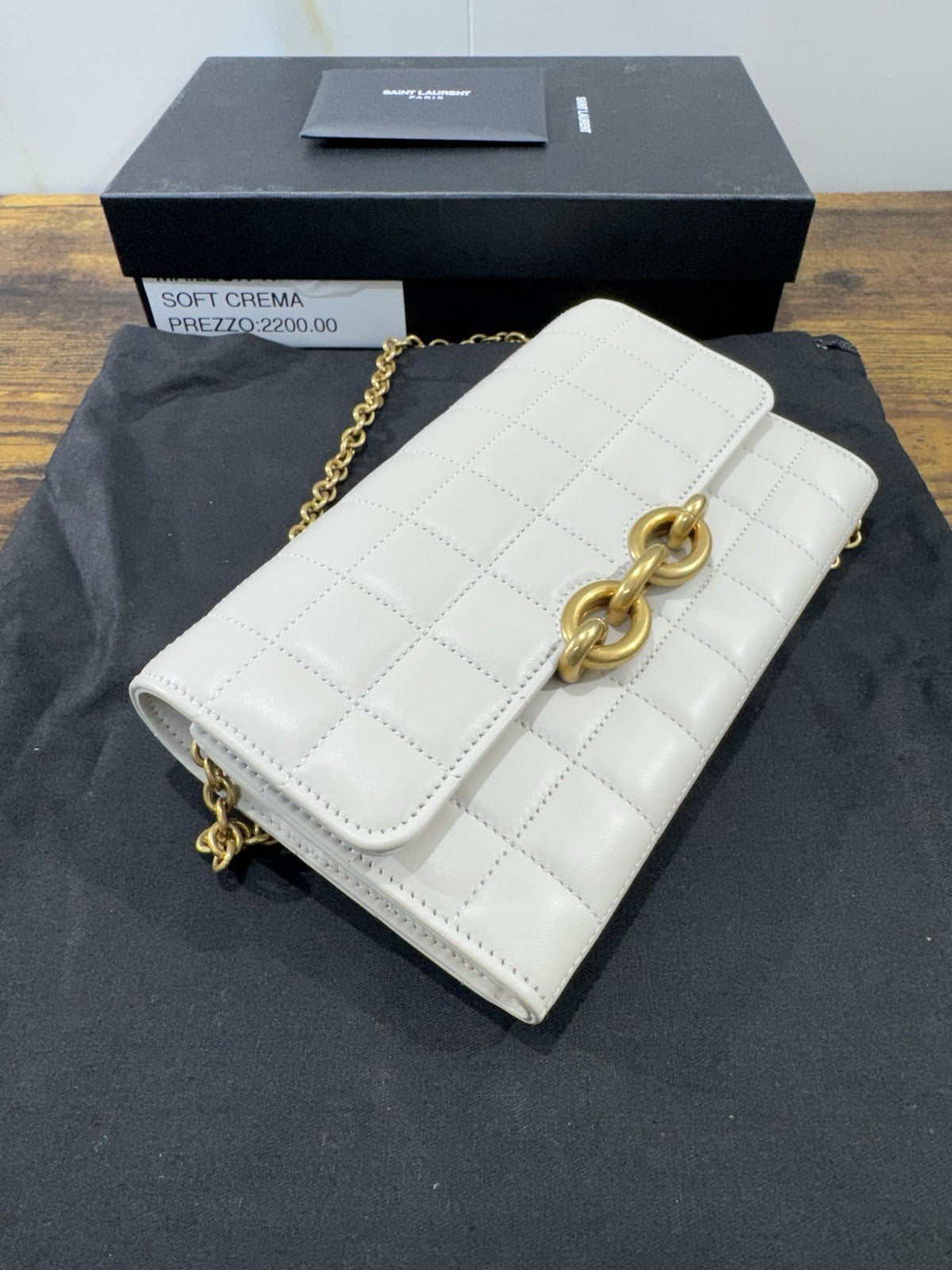 Saint Laurent Le Maillon Pelle Bianco Off Luxury Saint Laurent Bag Donna 