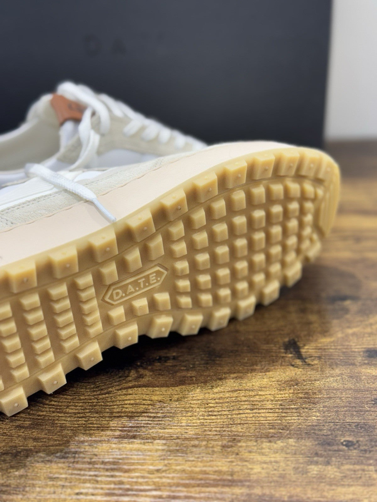 D.A.T.E Kdue BASIC  Sneaker Pelle Bianco Wood Casual Uomo 41